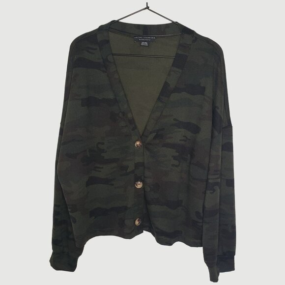 Social Standard Sanctuary Women's Sz 2XL Green Camouflage Button-up Cardigan - Picture 1 of 6